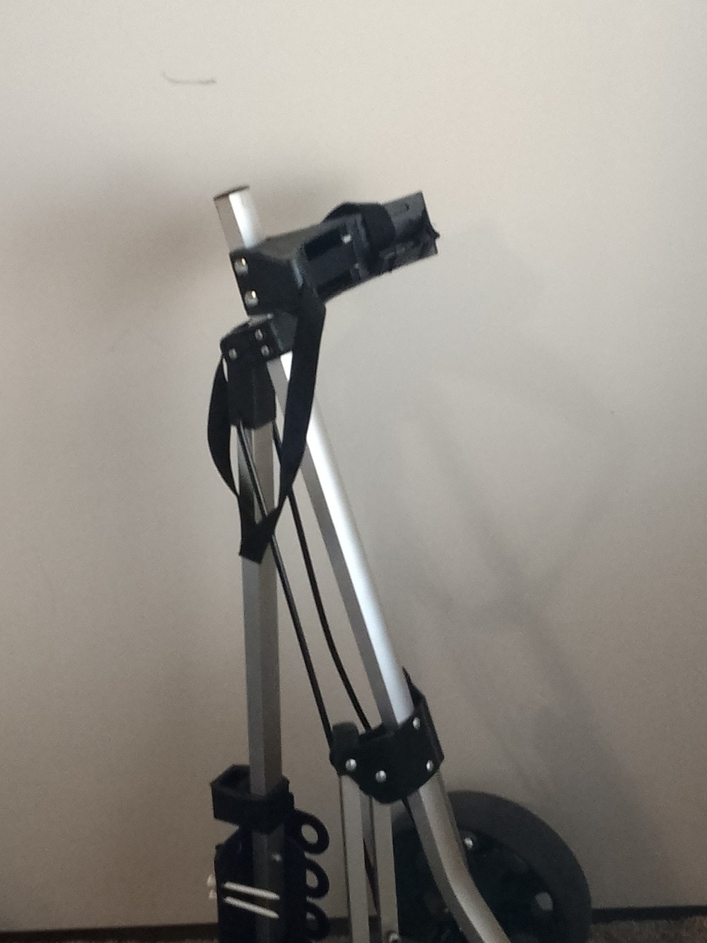 Black and Silver Folding Electric Scooter Frame - Unbranded